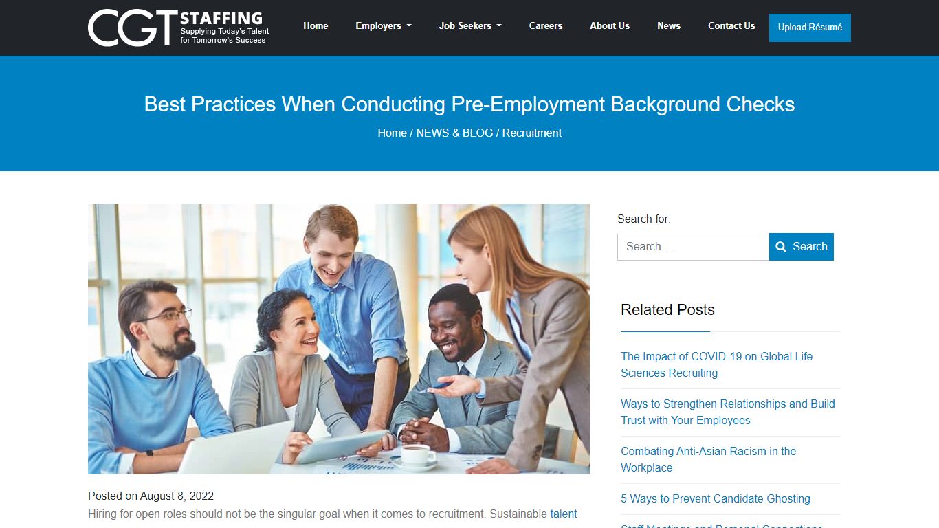 Best Practices When Conducting Pre-Employment Background Checks